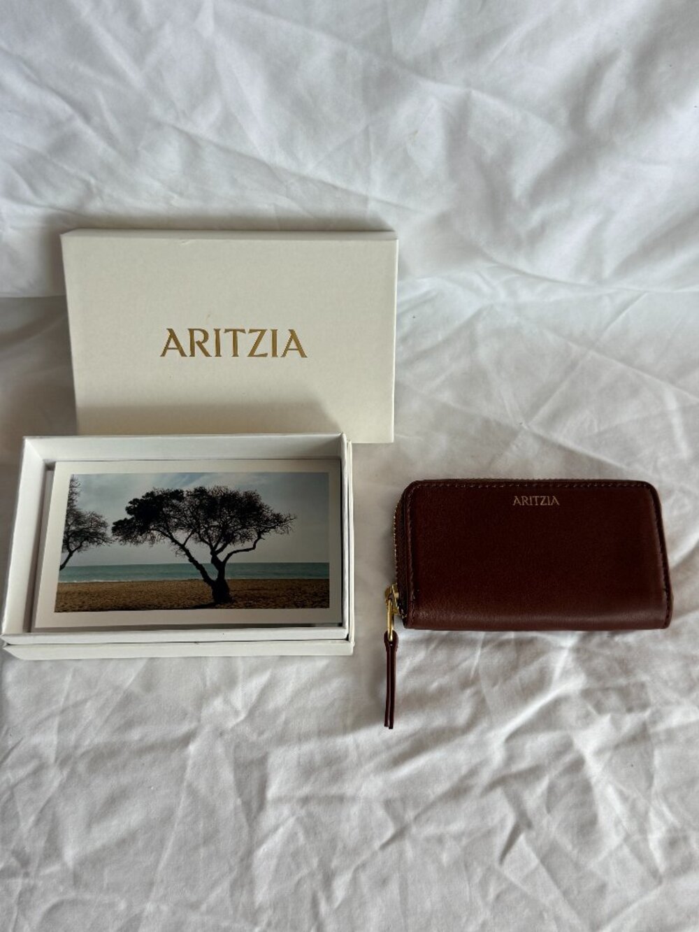 Aritzia Card Holder Brown NEW
